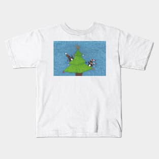 Penguins in a Christmas Tree Kids T-Shirt